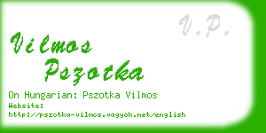 vilmos pszotka business card